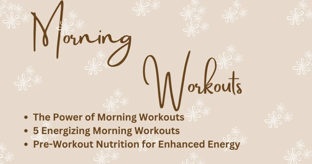 Best Morning Workouts to Boost Your Energy